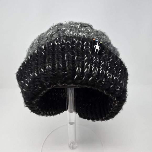 SMARTWOOL GREY BLACK OMBRE POM POM BEANIE MERINO WOOL BLEND WOMEN OS KNITWEAR - Picture 8 of 13